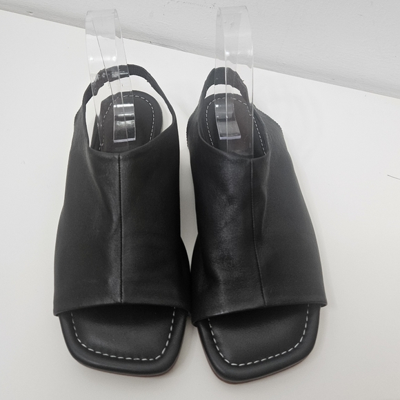 COS Minimalist Genuine Leather Black Sandals Sz 9.5 / 41 EUR - Picture 2 of 7